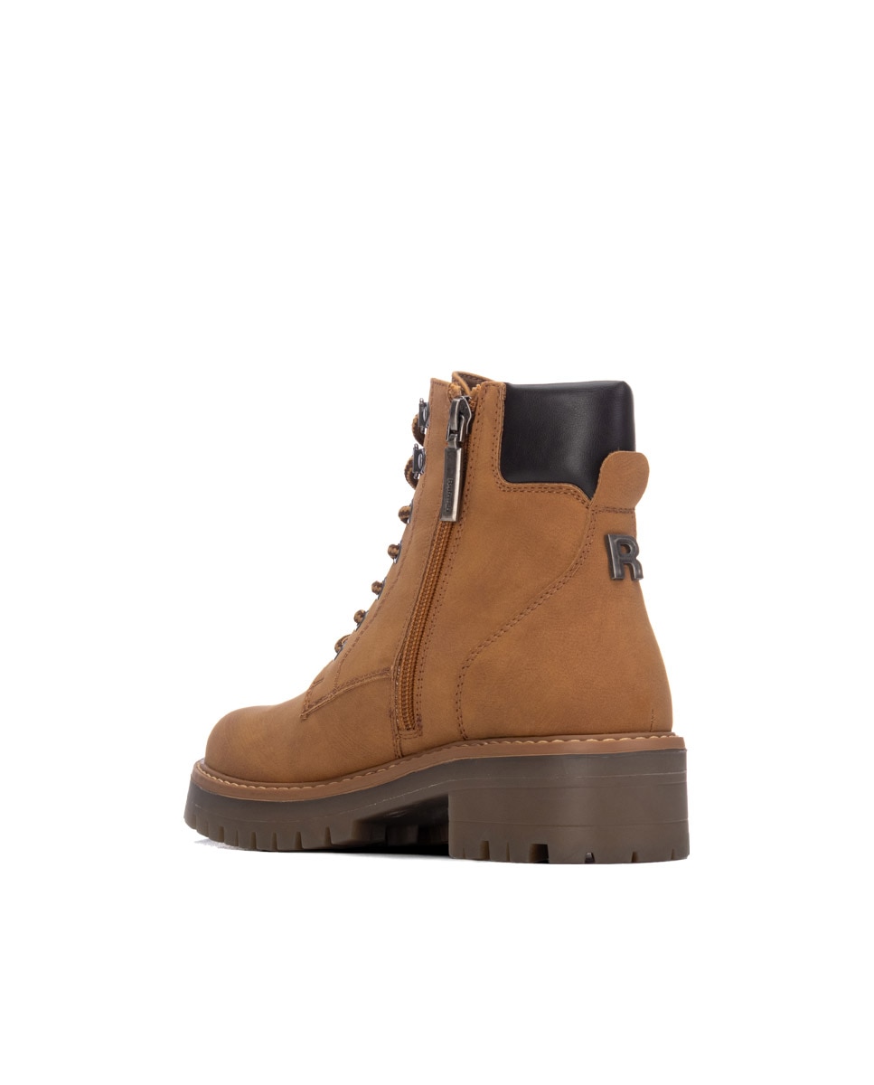 Botines de mujer con cordones - Refresh - Amarillo Amarillo-2