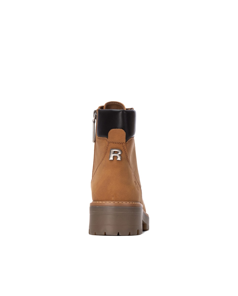 Botines de mujer con cordones - Refresh - Amarillo Amarillo-5