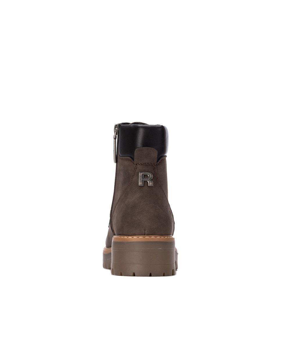 Botines de mujer con cordones - Refresh - Marrón Marrón-5