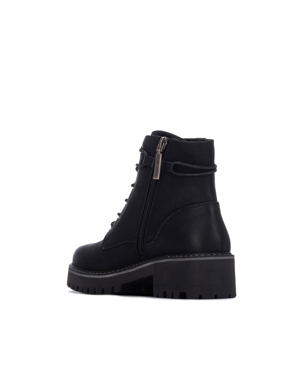 Botines de mujer con cordones - Refresh - Negro Negro-2