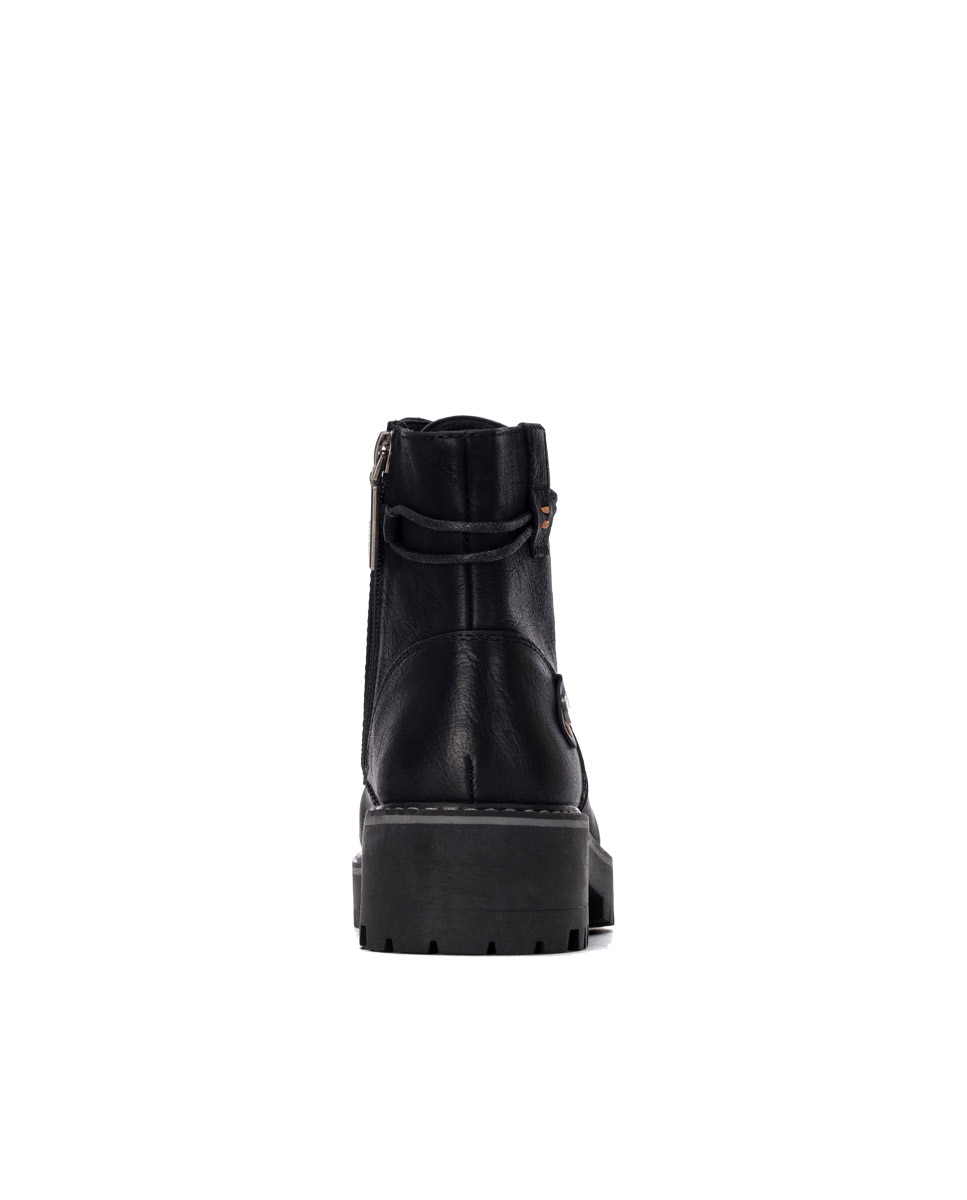Botines de mujer con cordones - Refresh - Negro Negro-5