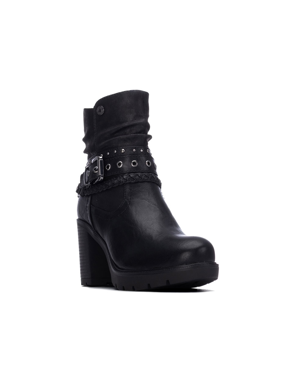 Botines de mujer con cremallera - Refresh - Negro Negro-3