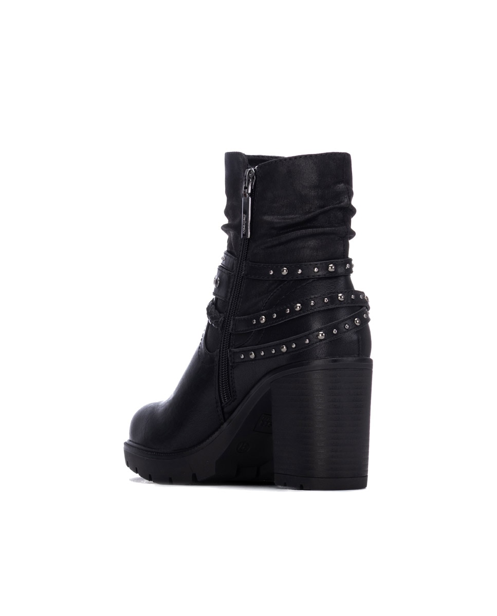 Botines de mujer con cremallera - Refresh - Negro Negro-2