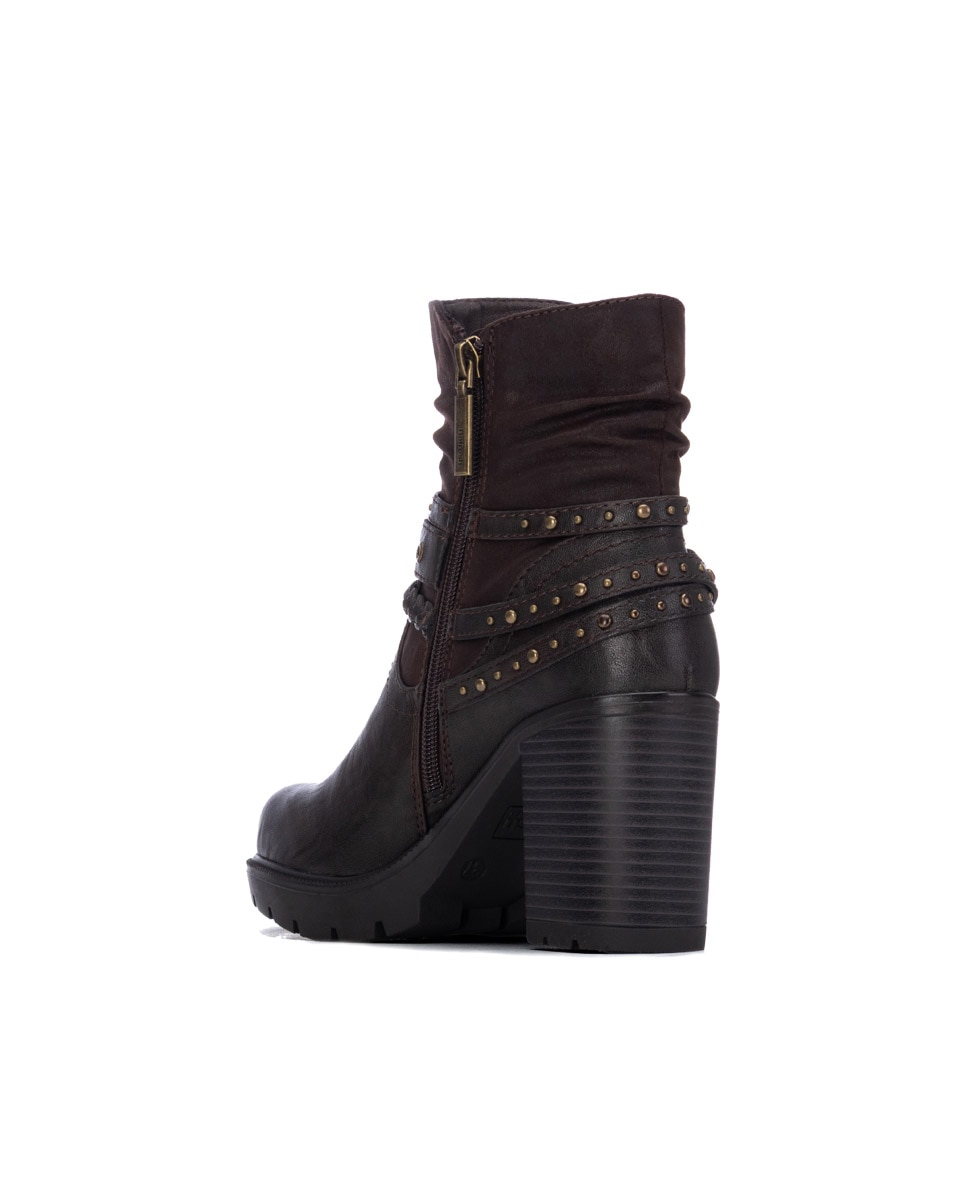 Botines de mujer con cremallera - Refresh - Marrón Marrón-2