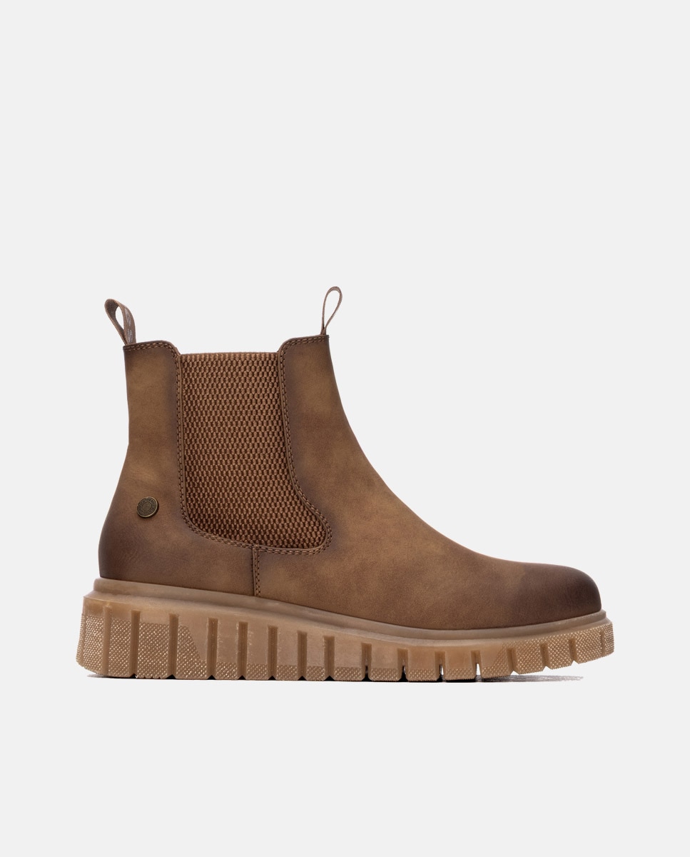Botín de mujer chelsea - Refresh - Camel Camel-1