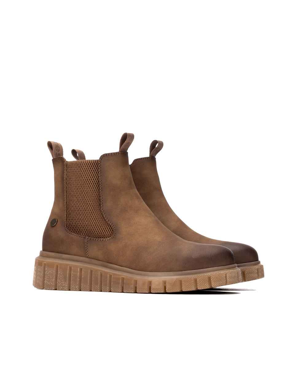 Botín de mujer chelsea - Refresh - Camel Camel-4