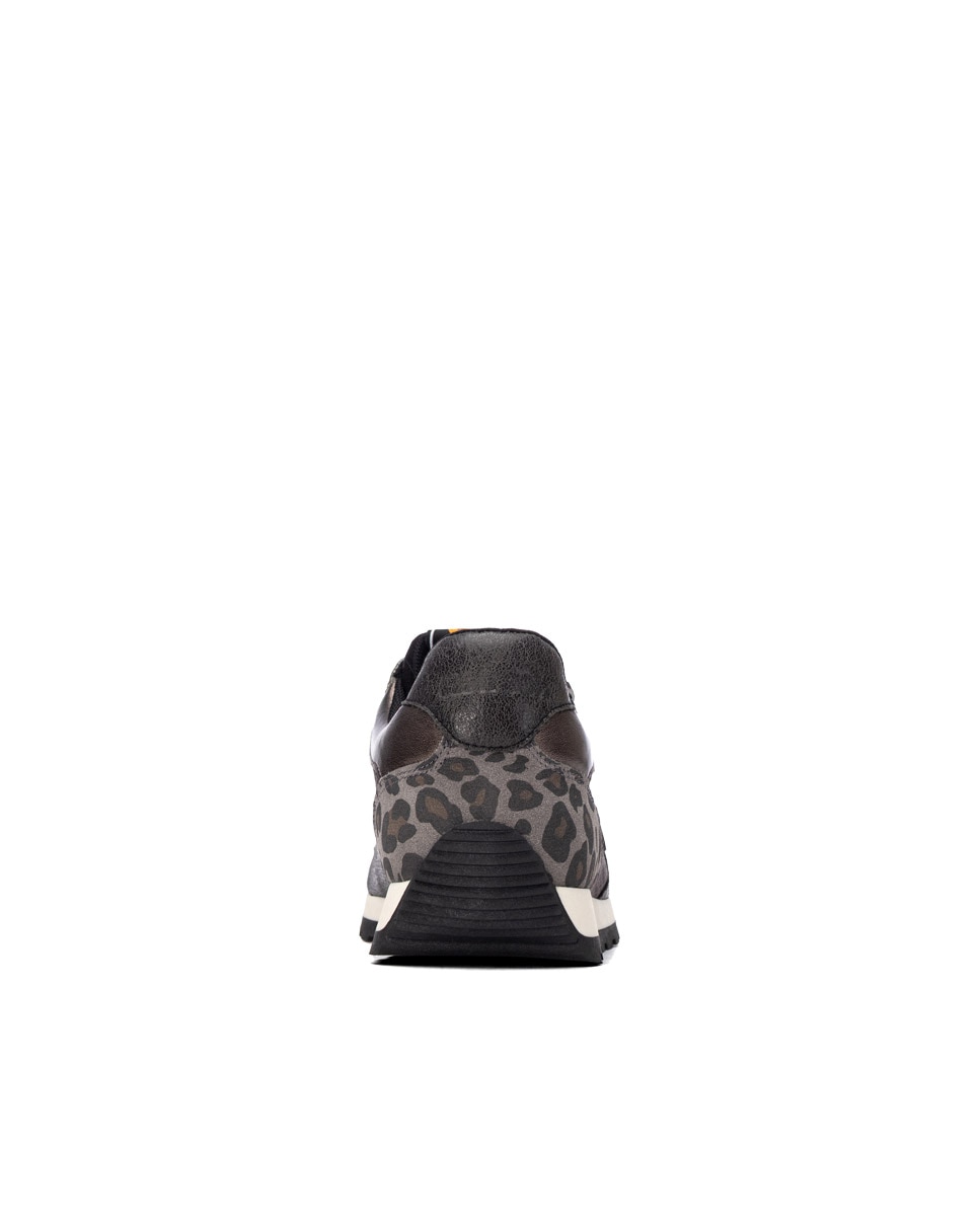 Zapatilla de mujer con cordones - Refresh - Negro Negro-5
