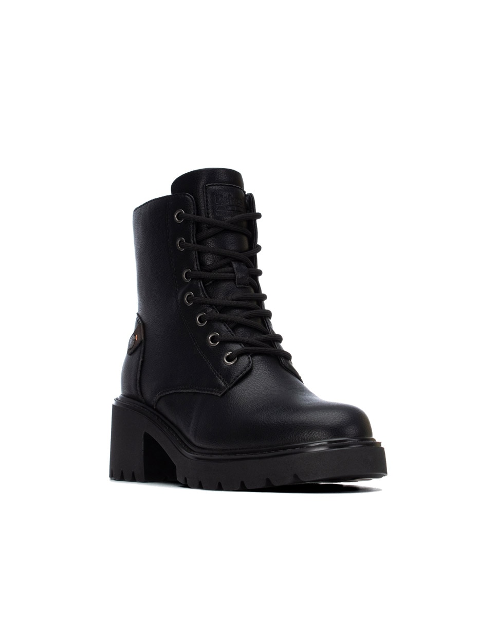 Botín de mujer con cordones - Refresh - Negro Negro-3