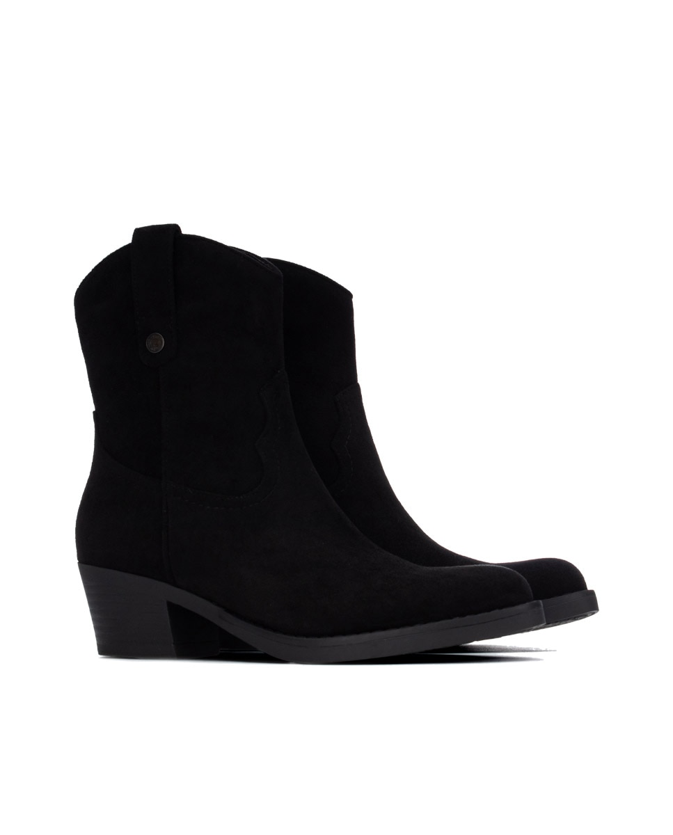 Botín de mujer cowboy - Refresh - Negro Negro-4