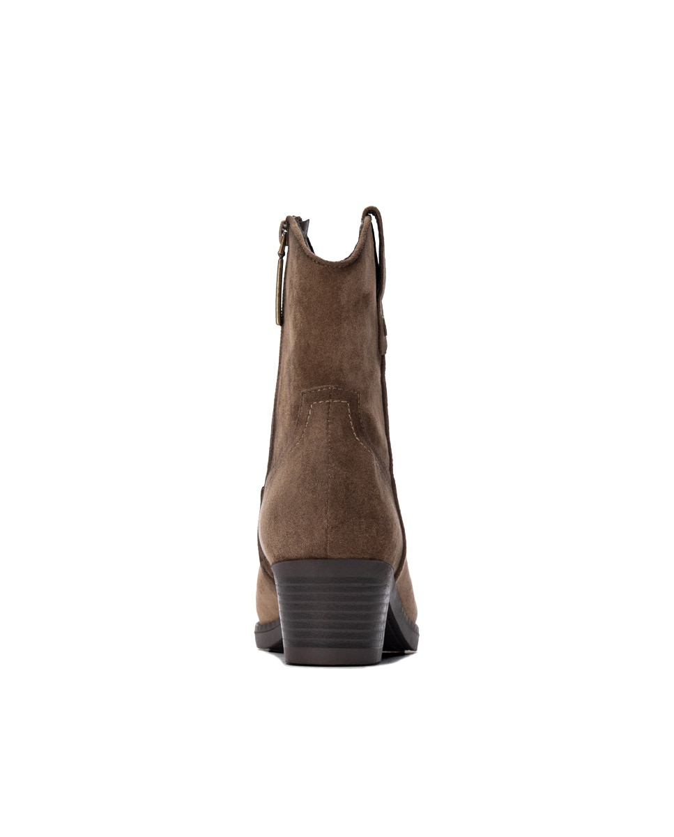Botín de mujer cowboy - Refresh - Marrón Marrón-5