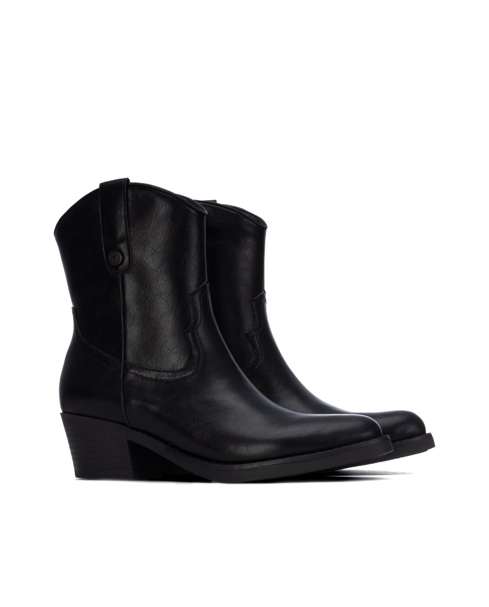 Botín de mujer cowboy - Refresh - Negro Negro-4