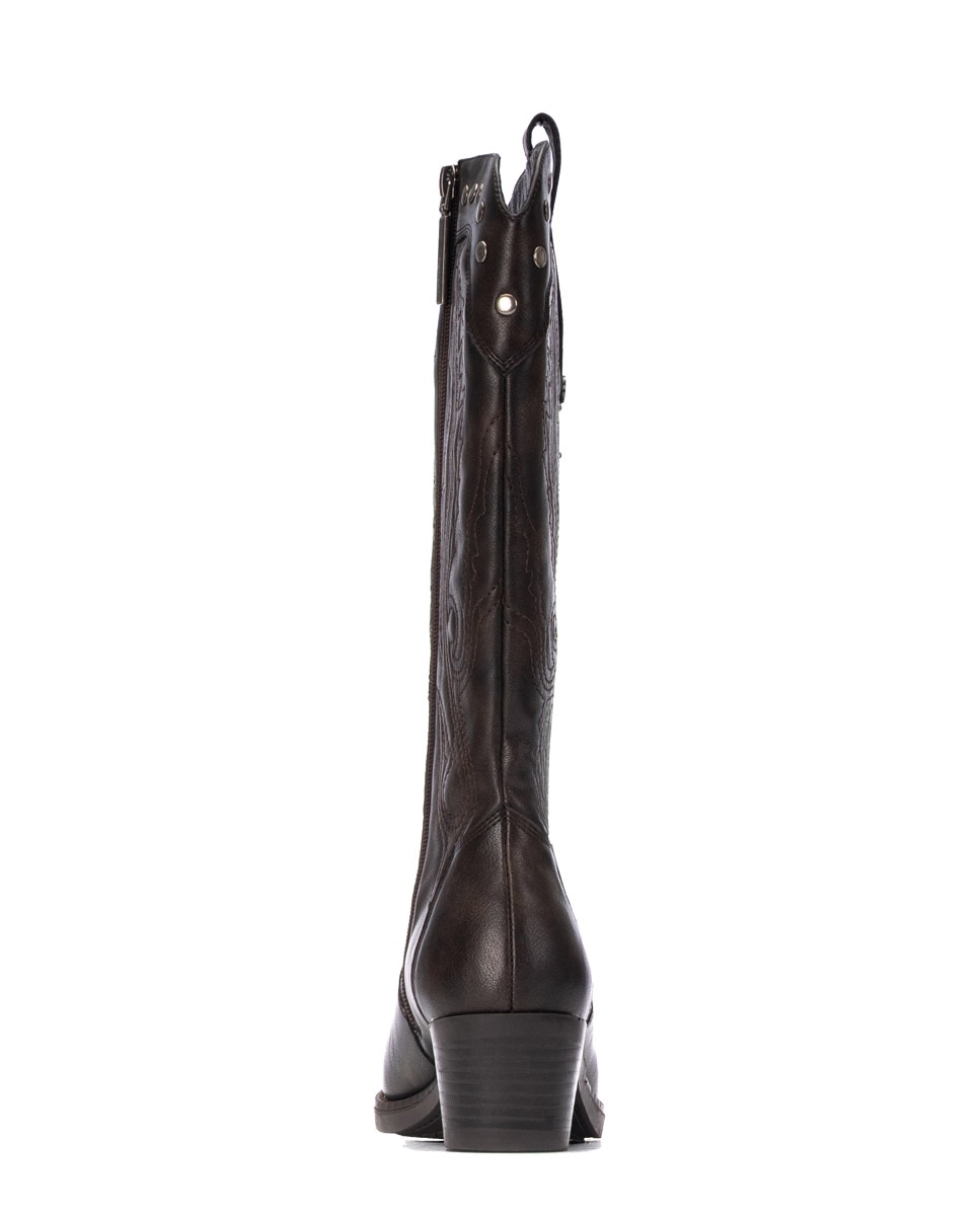 Bota de mujer con cremallera - Refresh - Marrón Marrón-3