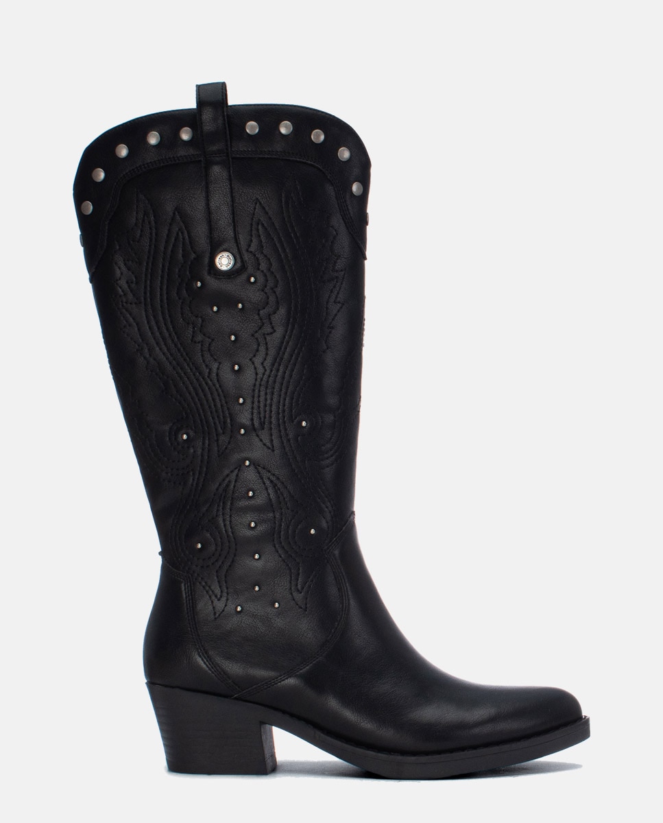Bota de mujer con cremallera - Refresh - Negro Negro-1