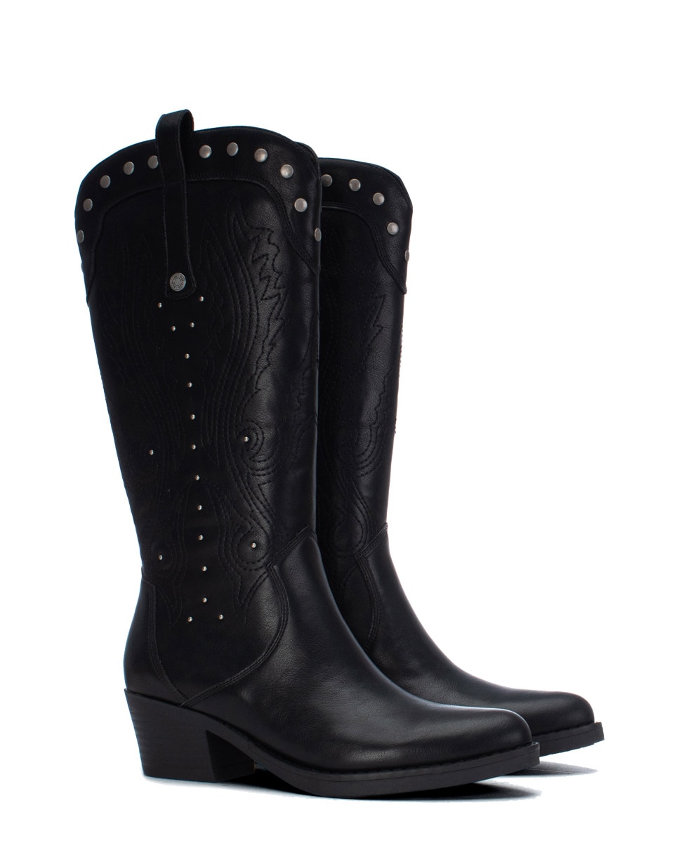 Bota de mujer con cremallera - Refresh - Negro Negro-5