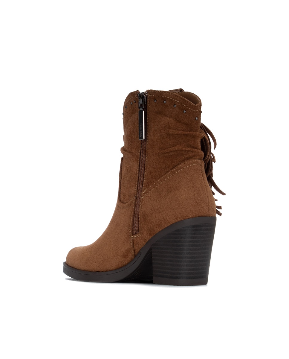 Botín de mujer con cremallera - Refresh - Camel Camel-2