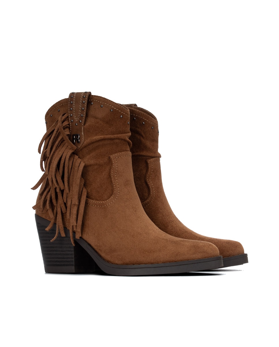 Botín de mujer con cremallera - Refresh - Camel Camel-4