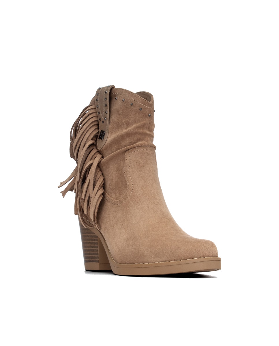Botín de mujer con cremallera - Refresh - Beige Beige-3