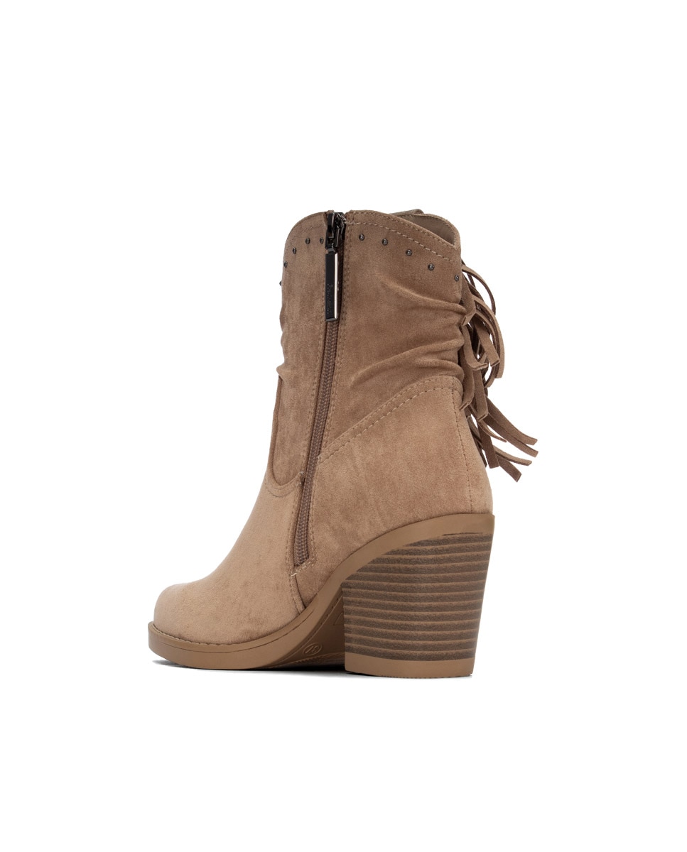 Botín de mujer con cremallera - Refresh - Beige Beige-2