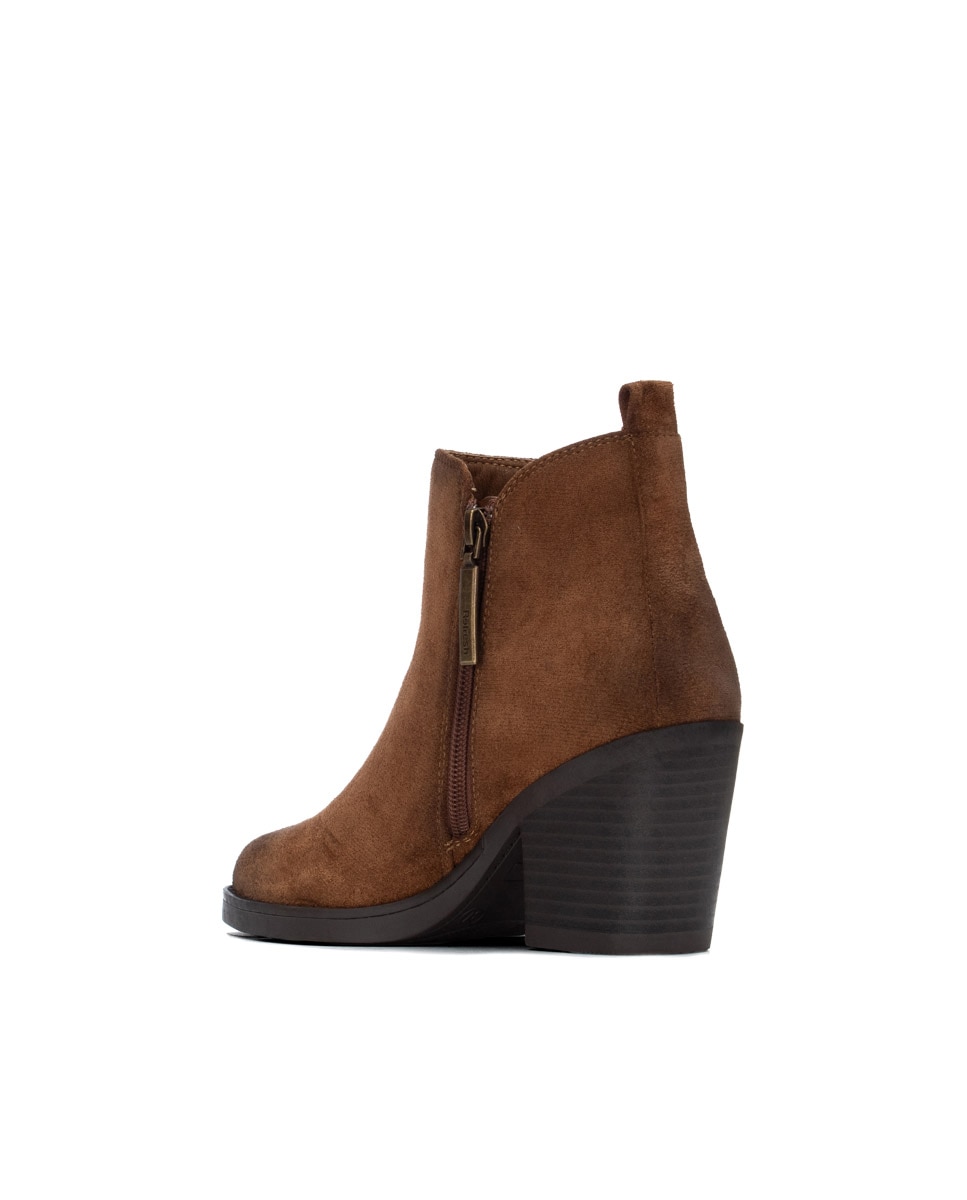 Botines de mujer con cremallera - Refresh - Camel Camel-2