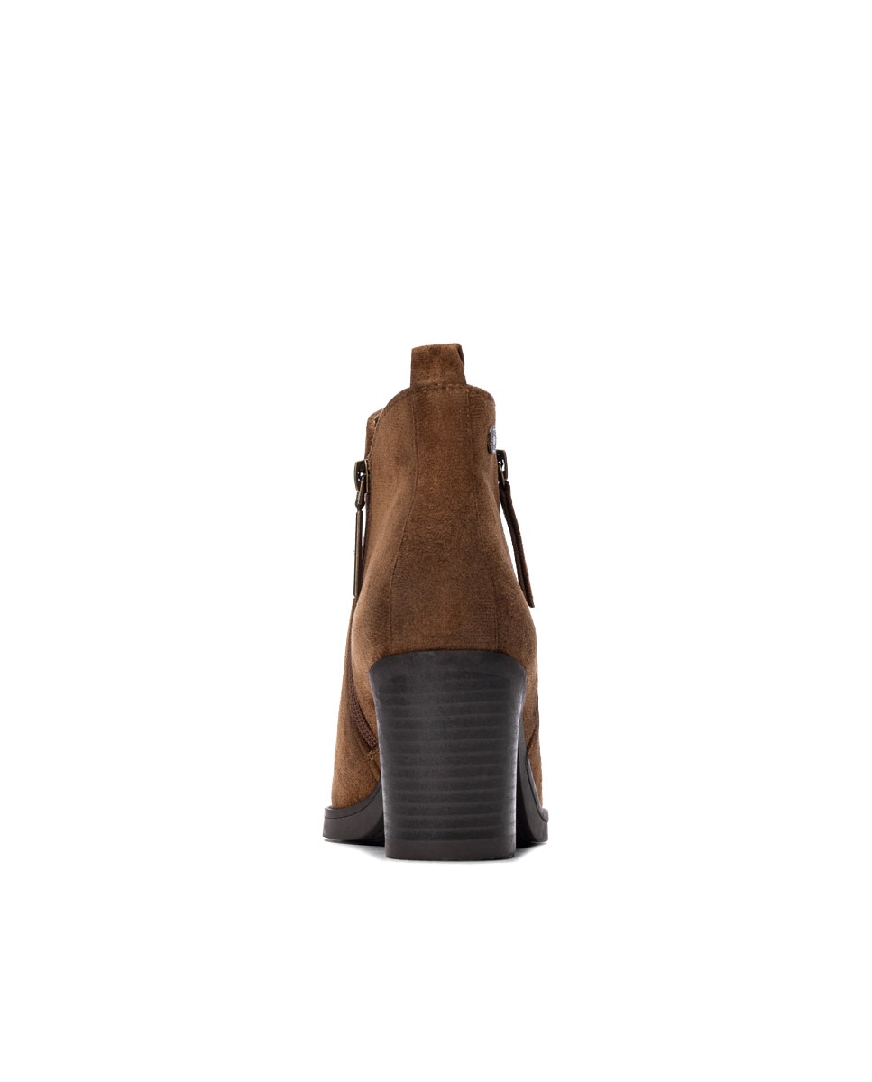 Botines de mujer con cremallera - Refresh - Camel Camel-5
