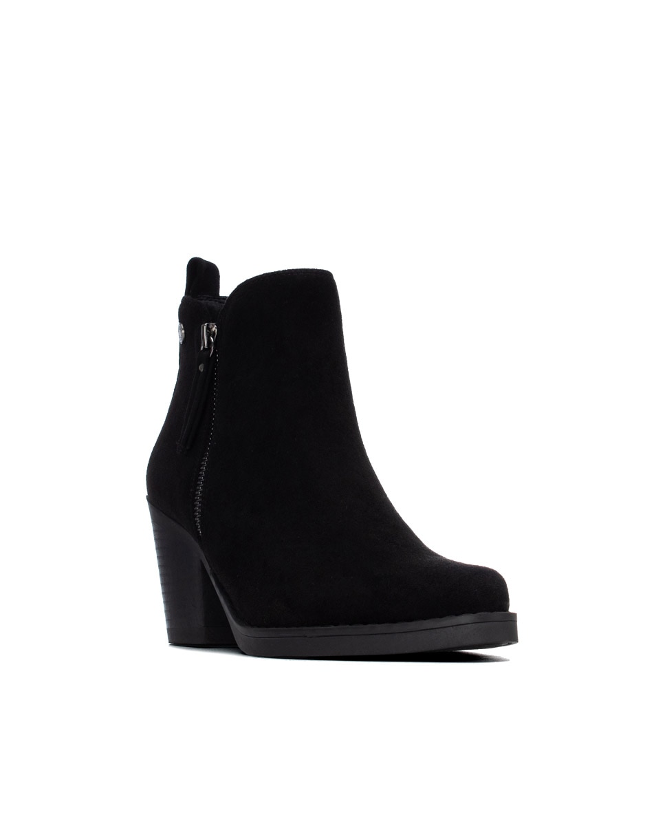 Botines de mujer con cremallera - Refresh - Negro Negro-3