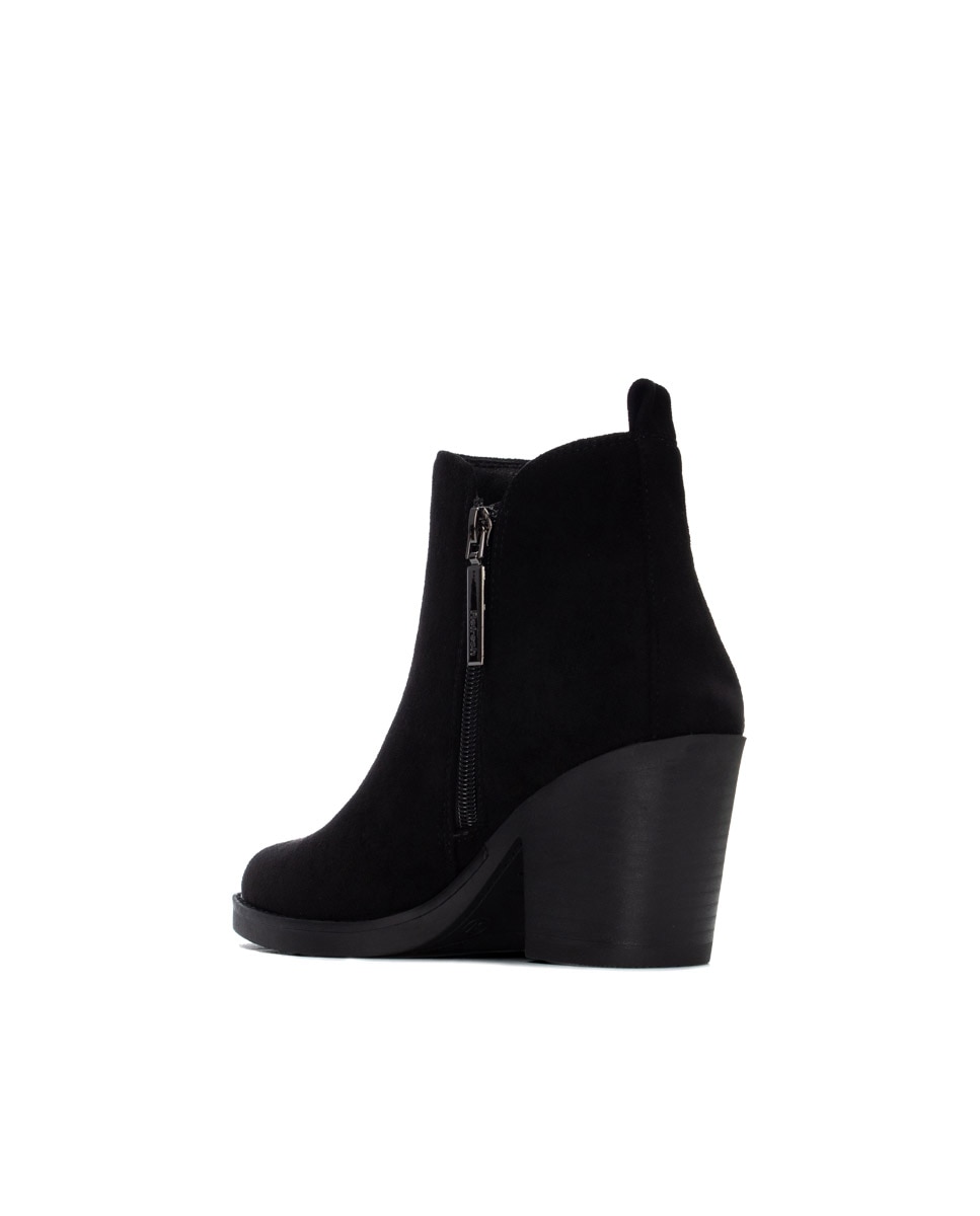 Botines de mujer con cremallera - Refresh - Negro Negro-2
