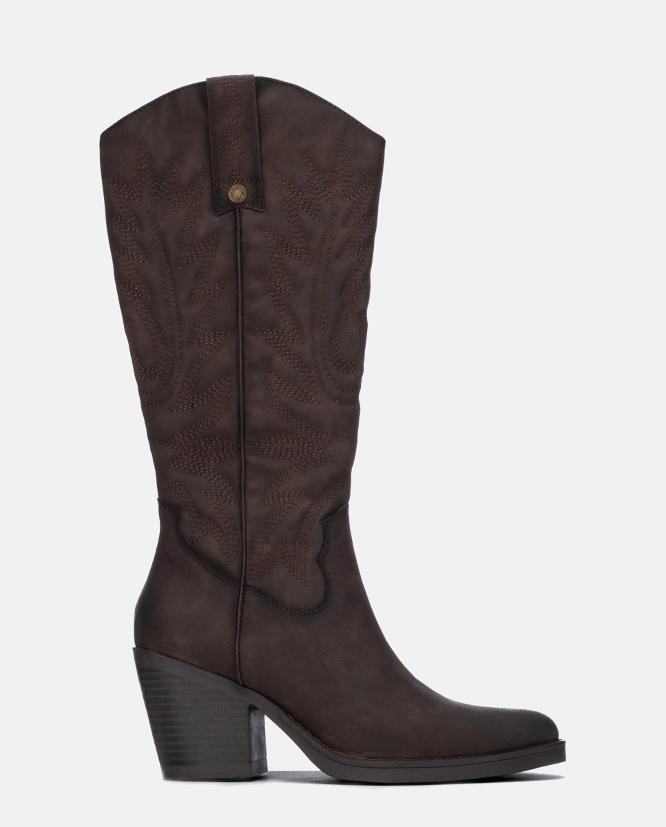 Bota de mujer cowboy - Refresh - Marrón Marrón-1