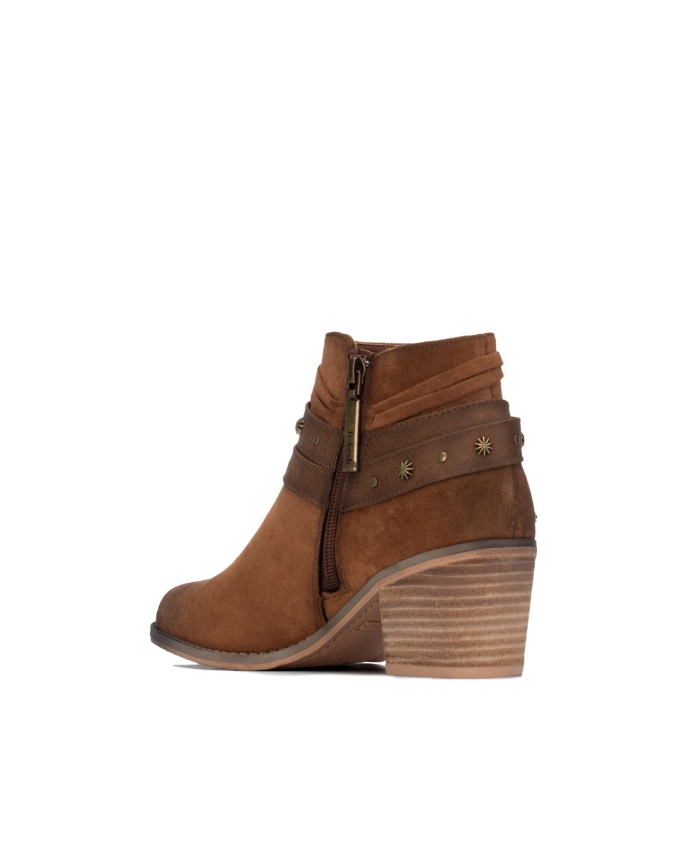 Botín de mujer con cremallera - Refresh - Camel Camel-2