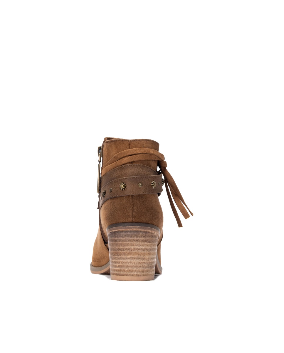 Botín de mujer con cremallera - Refresh - Camel Camel-5