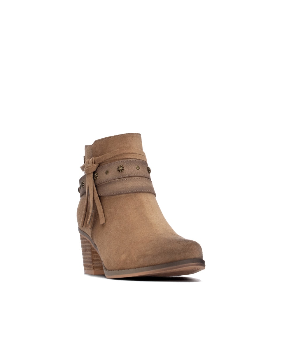 Botín de mujer con cremallera - Refresh - Beige Beige-3