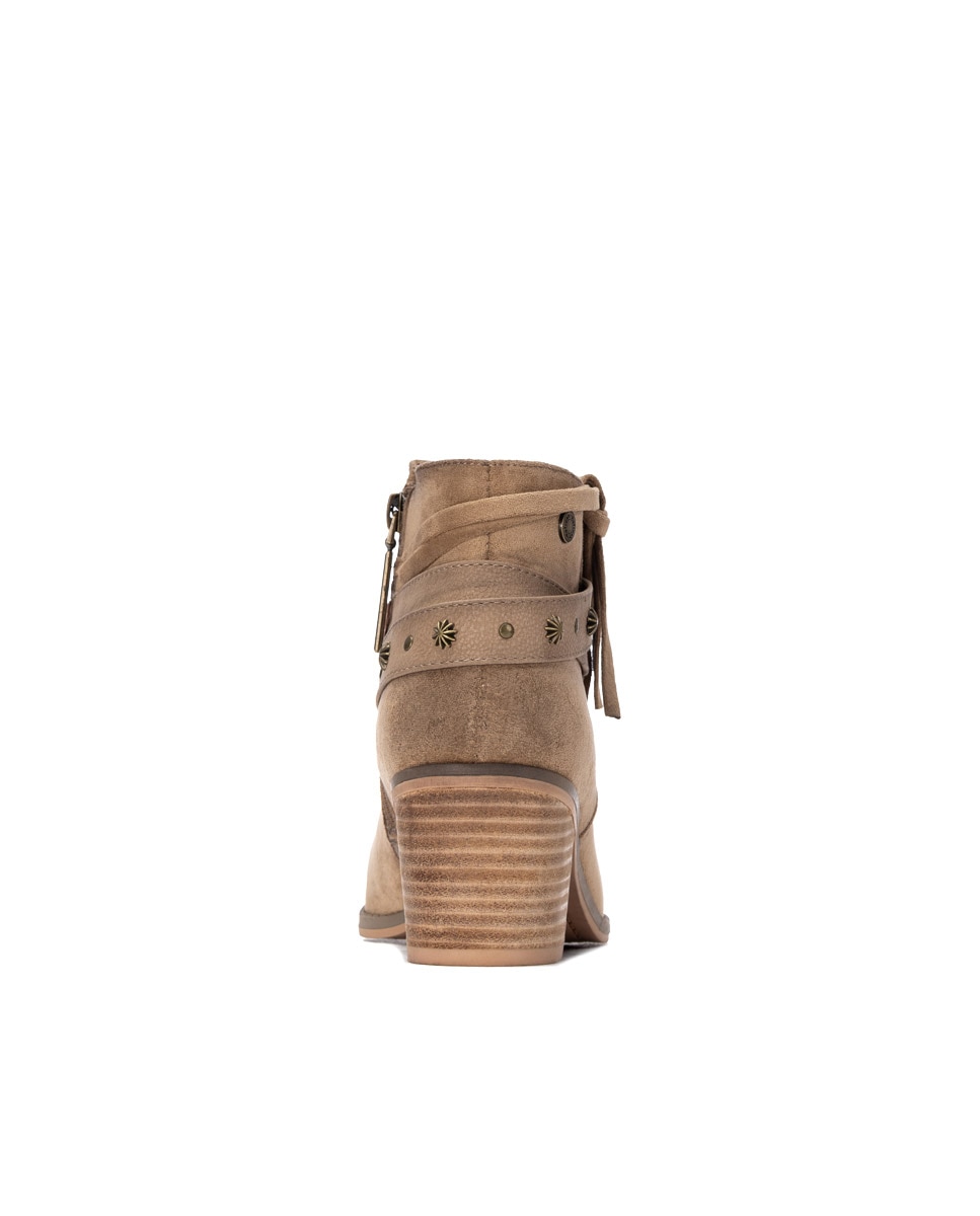 Botín de mujer con cremallera - Refresh - Beige Beige-5