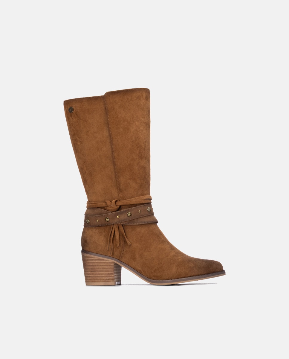 Bota de mujer con cremallera - Refresh - Camel Camel-1