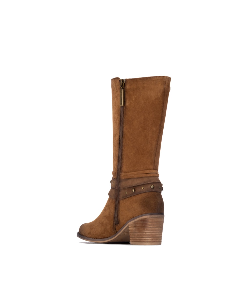 Bota de mujer con cremallera - Refresh - Camel Camel-2