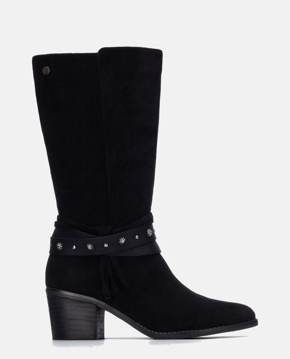 Bota de mujer con cremallera - Refresh - Negro Negro-1