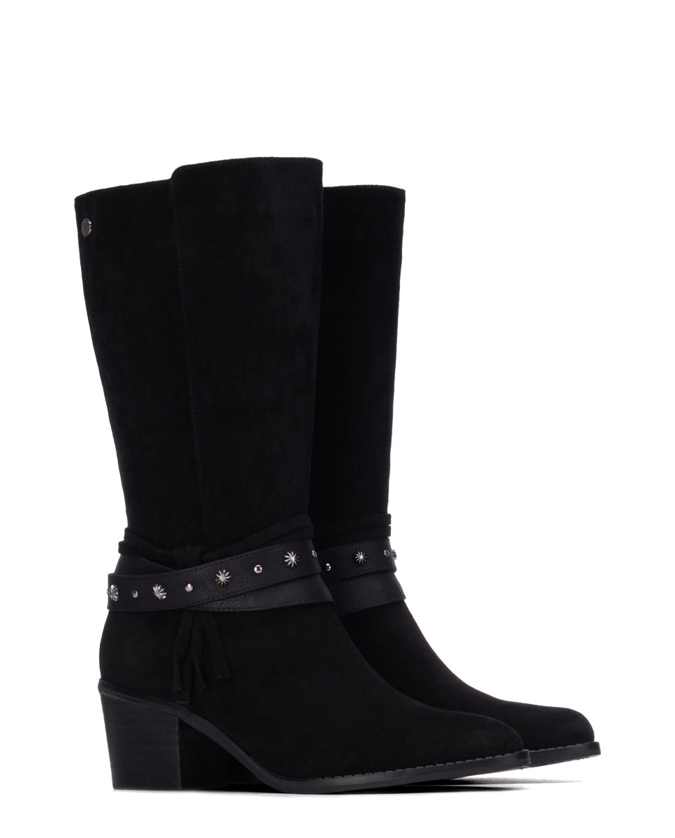 Bota de mujer con cremallera - Refresh - Negro Negro-4