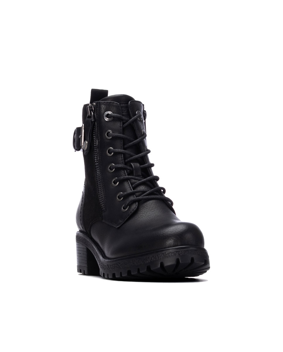 Botín de mujer con cordones - Refresh - Negro Negro-3