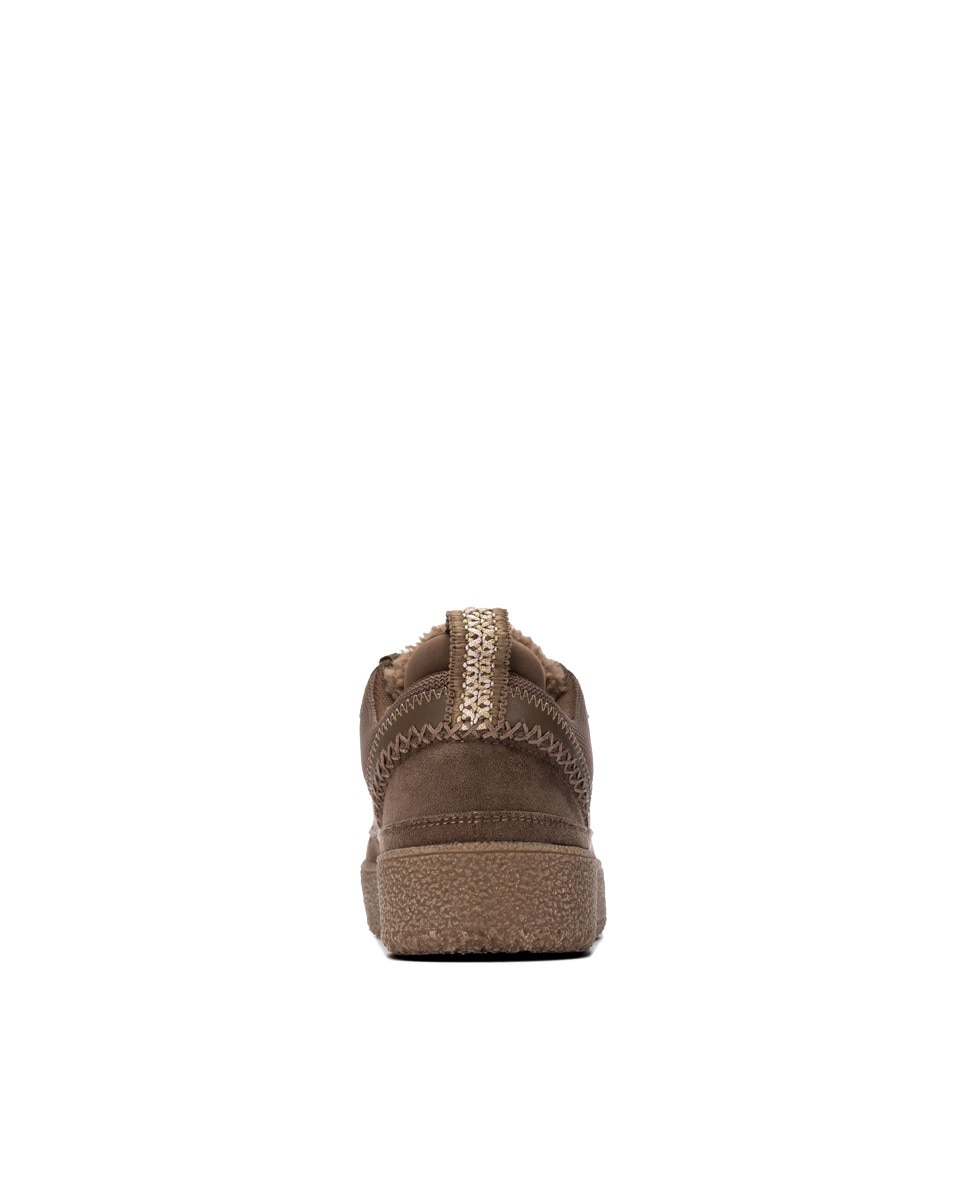 Zapatilla de mujer con cordones - Refresh - Marrón Marrón-5