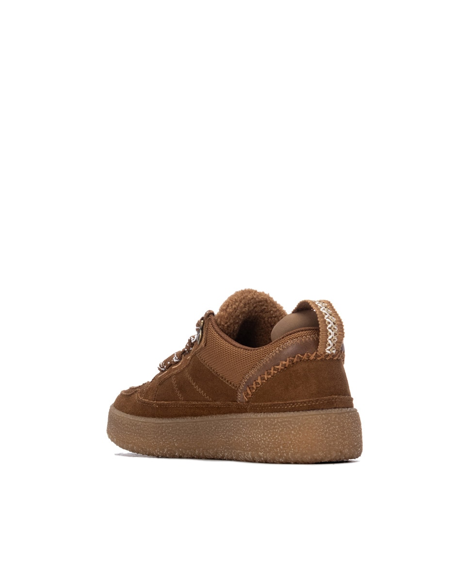 Zapatilla de mujer con cordones - Refresh - Camel Camel-2
