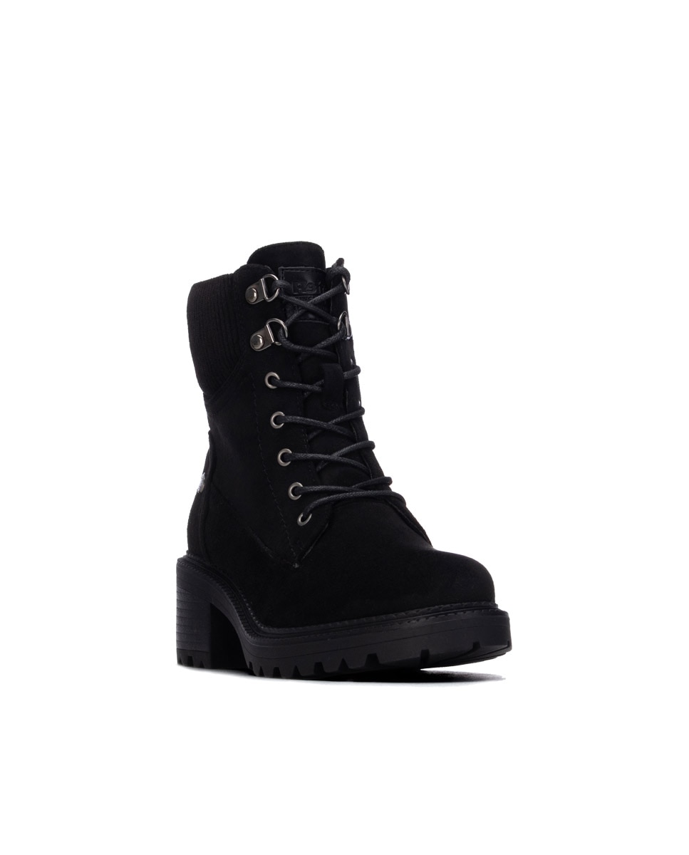 Botín de mujer con cordones - Refresh - Negro Negro-3