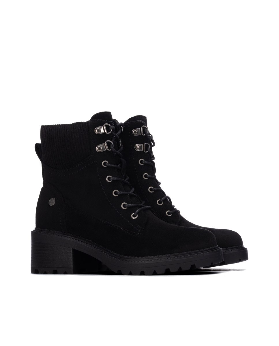 Botín de mujer con cordones - Refresh - Negro Negro-4
