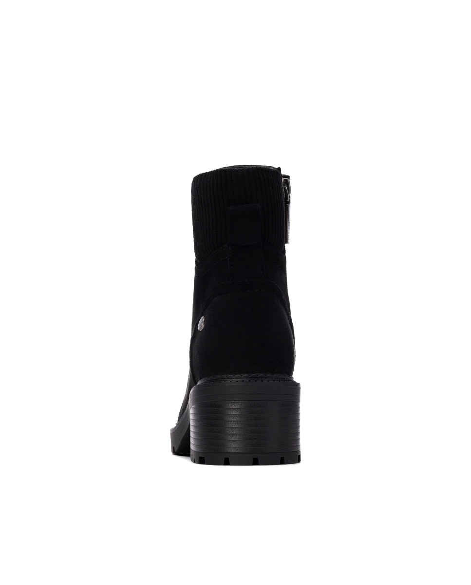 Botín de mujer con cordones - Refresh - Negro Negro-5