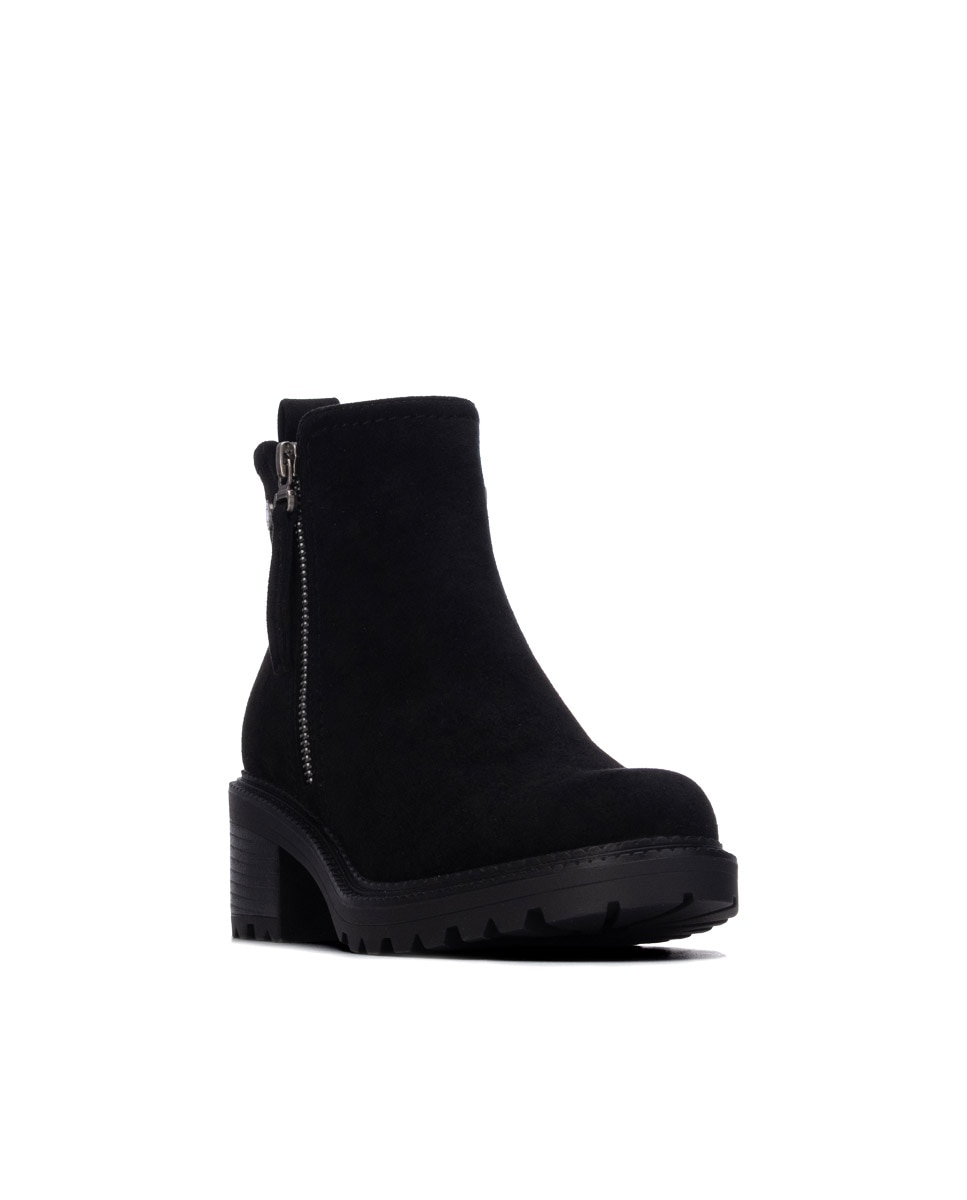 Botines básicos de mujer con cremallera - Refresh - Negro Negro-3