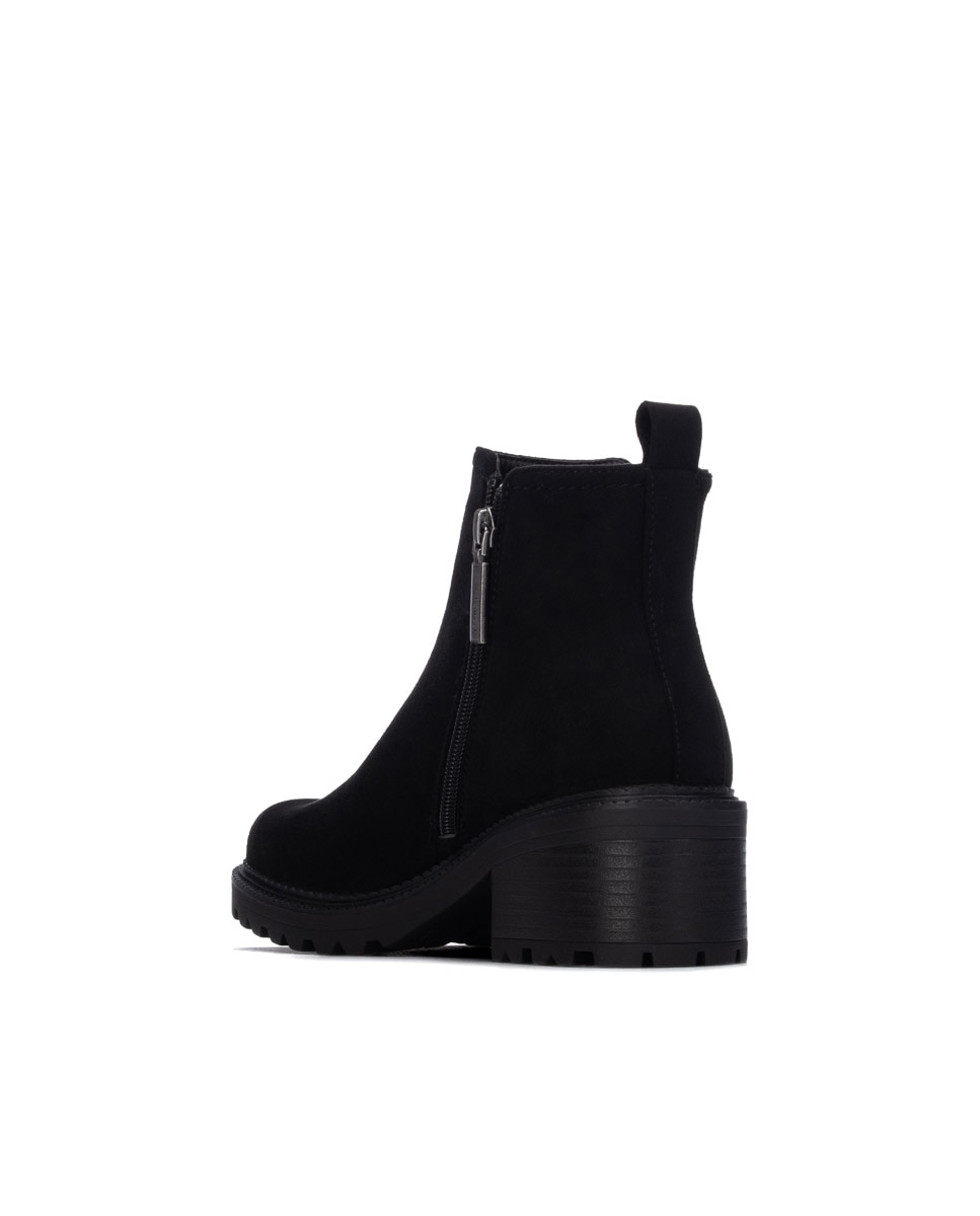 Botines básicos de mujer con cremallera - Refresh - Negro Negro-2