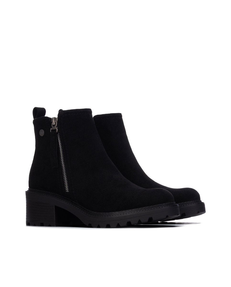 Botines básicos de mujer con cremallera - Refresh - Negro Negro-4