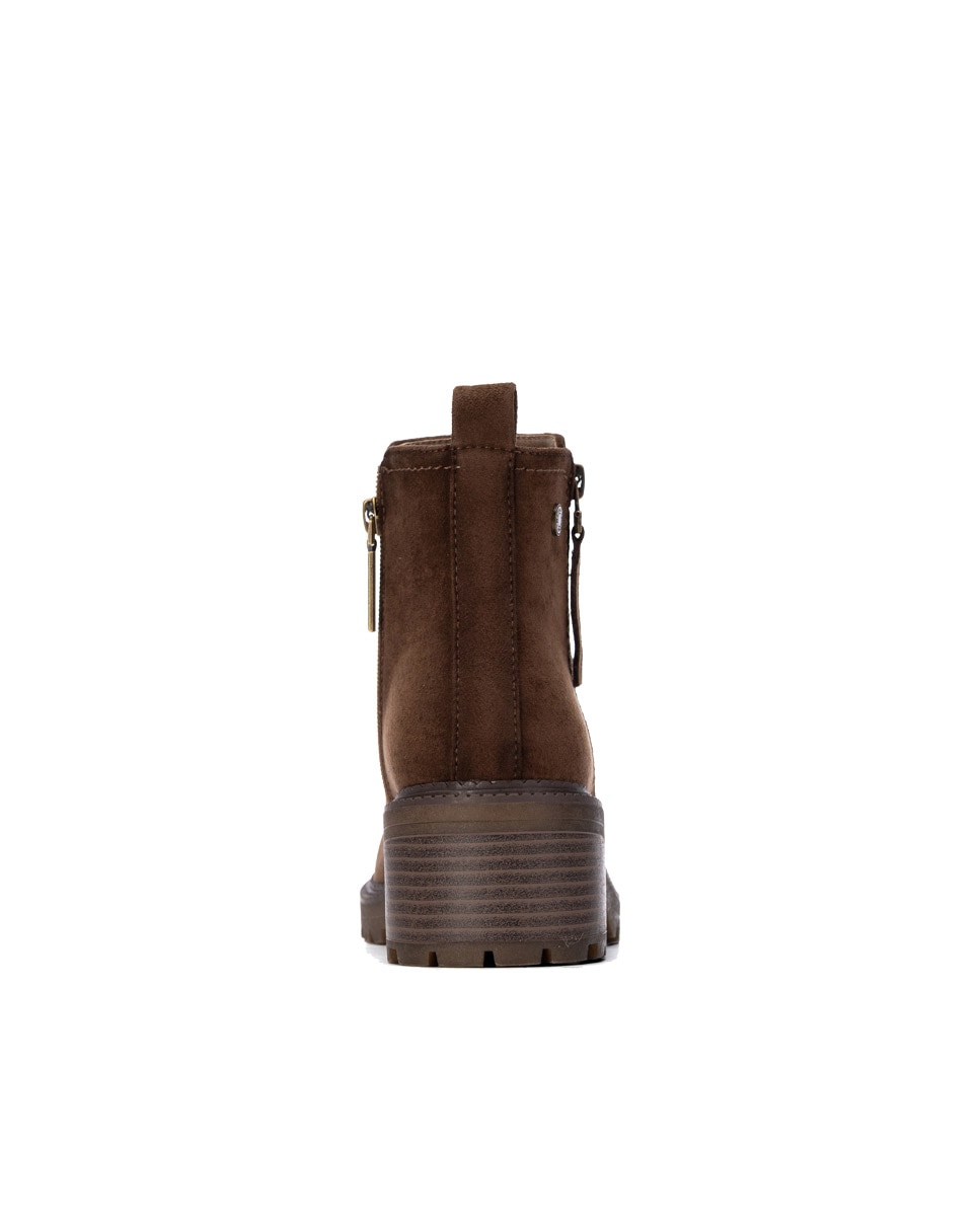 Botines básicos de mujer con cremallera - Refresh - Marrón Marrón-5