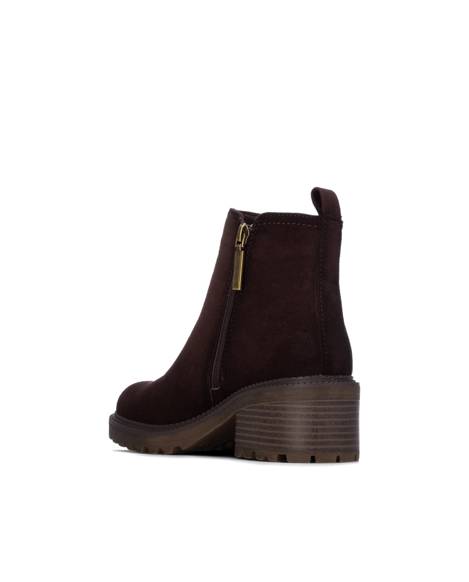 Botines de mujer con cremallera - Refresh - Marrón Marrón-2