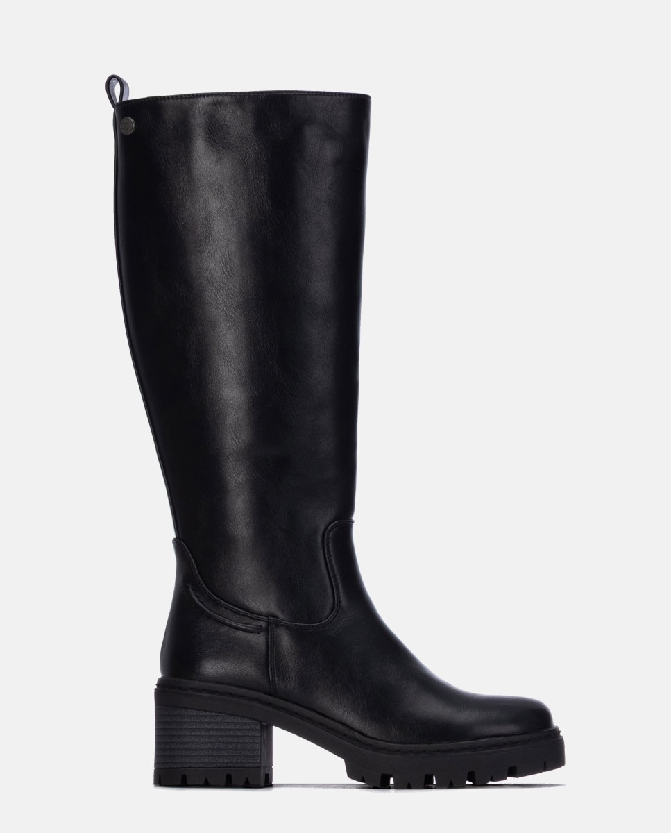 Bota de mujer con cremallera - Refresh - Negro Negro-1
