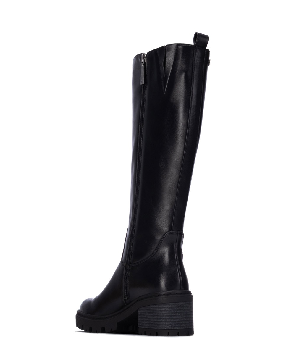 Bota de mujer con cremallera - Refresh - Negro Negro-3