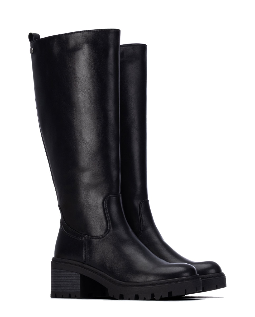 Bota de mujer con cremallera - Refresh - Negro Negro-4