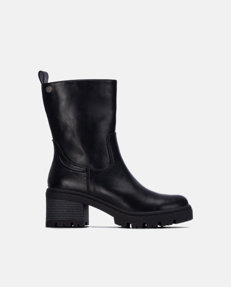 Botines básicos de mujer con cremallera - Refresh - Negro Negro-1